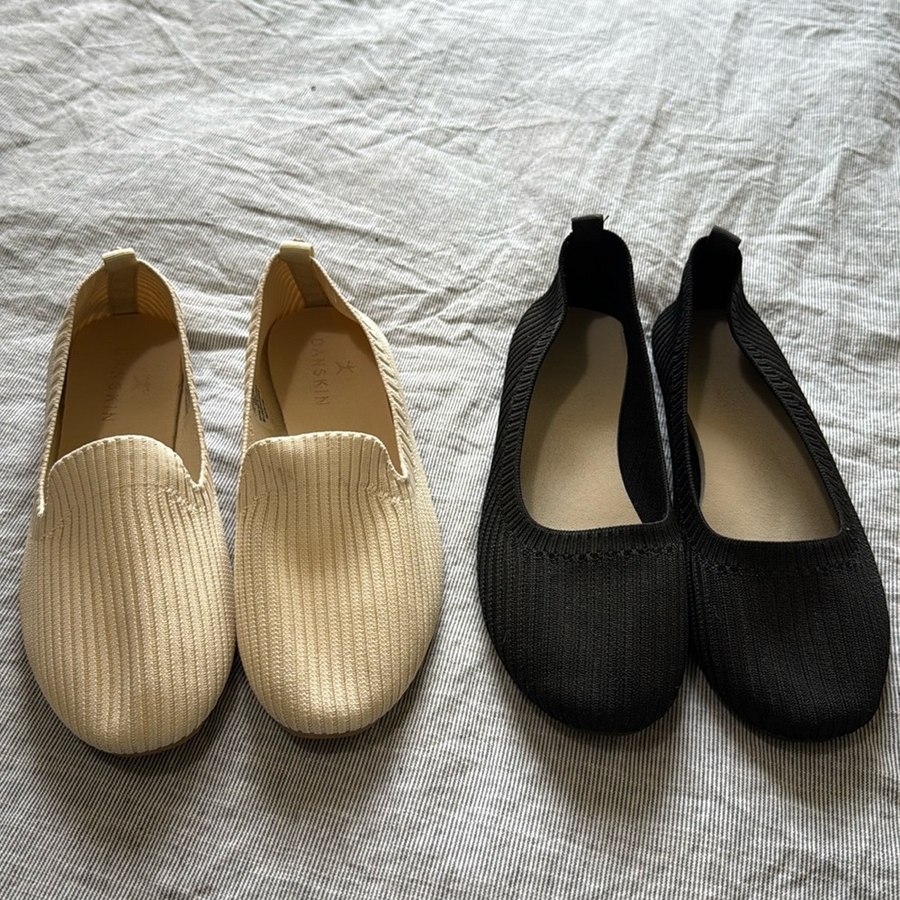 Black and Cream Danskin Flats Women's Loafers 7.5
